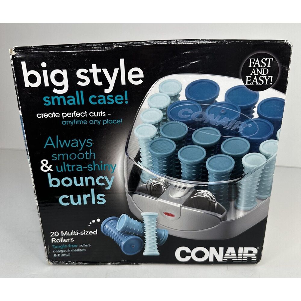 Blue Multi-Sized Hair Rollers with Small Case - Blue